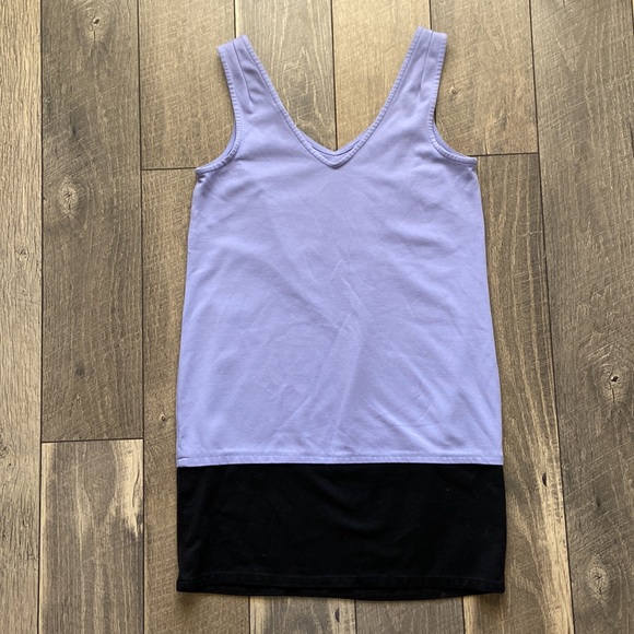 Tori Richard Honolulu Colorblock Sleeveless Double V Shift Dress - Picture 10 of 14